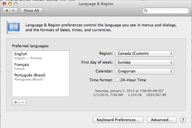 change language for date on os x